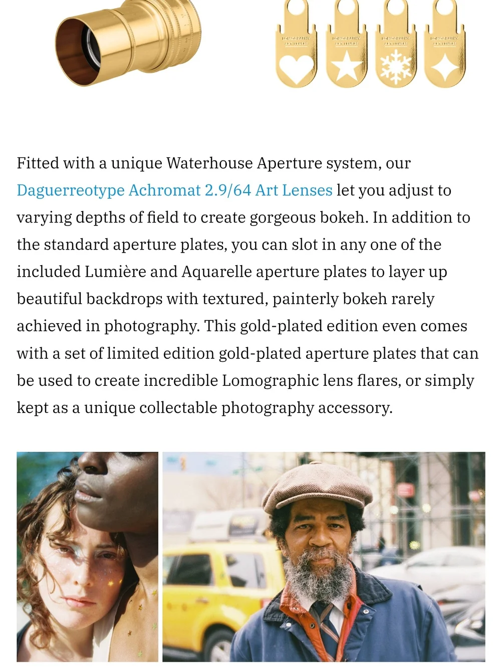Lomography's Daguerreotype Achromat 2.9/64 Art Lens Chromat Brass Camera Lens